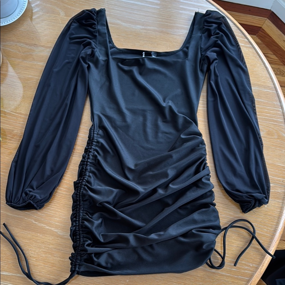 Adorable Black Ruched Dress From Windsor Size Small